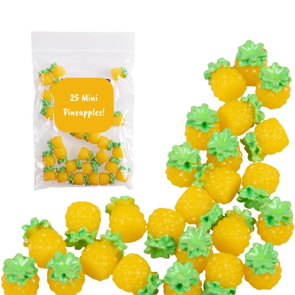 Scrapbooking Slime Charms - 25pc Cute Pineapples